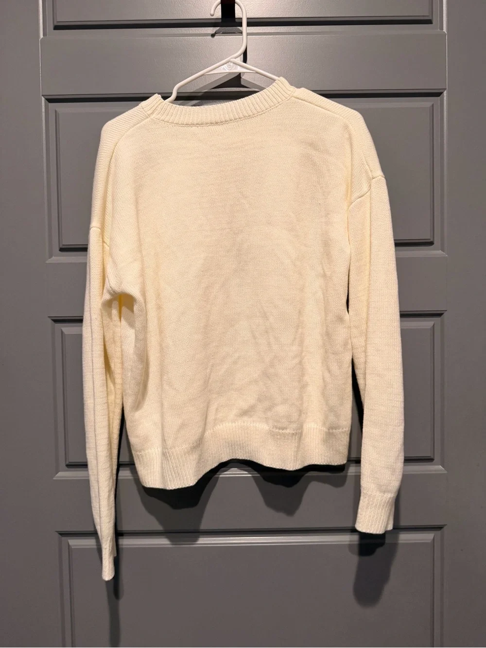 Boutique “Merry & Bright” Cream Holiday Sweater XL